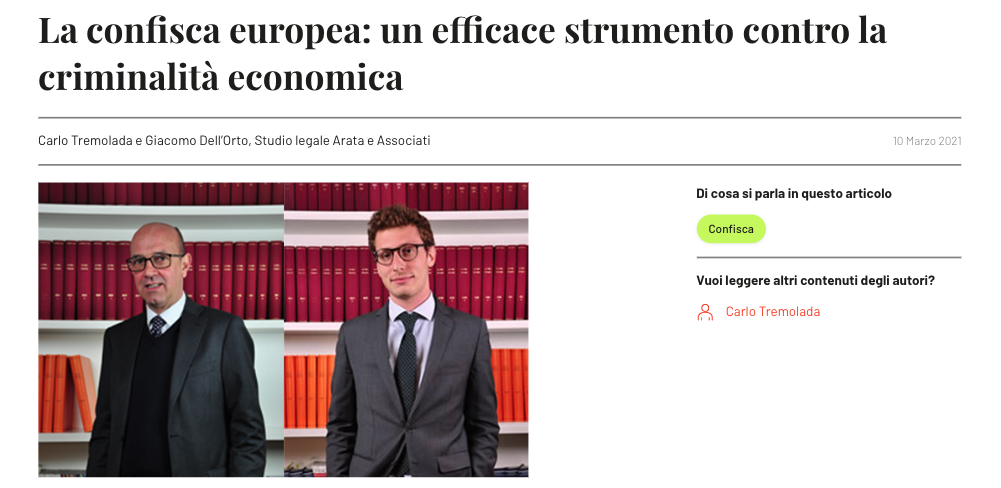 la confisca europea tremolada