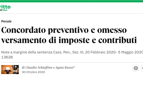 concordato preventivo imposte contributi