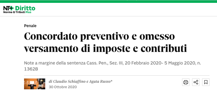 concordato preventivo imposte contributi